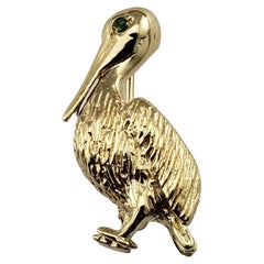 Vintage 14 Karat Yellow Gold Pelican Pin/Brooch
