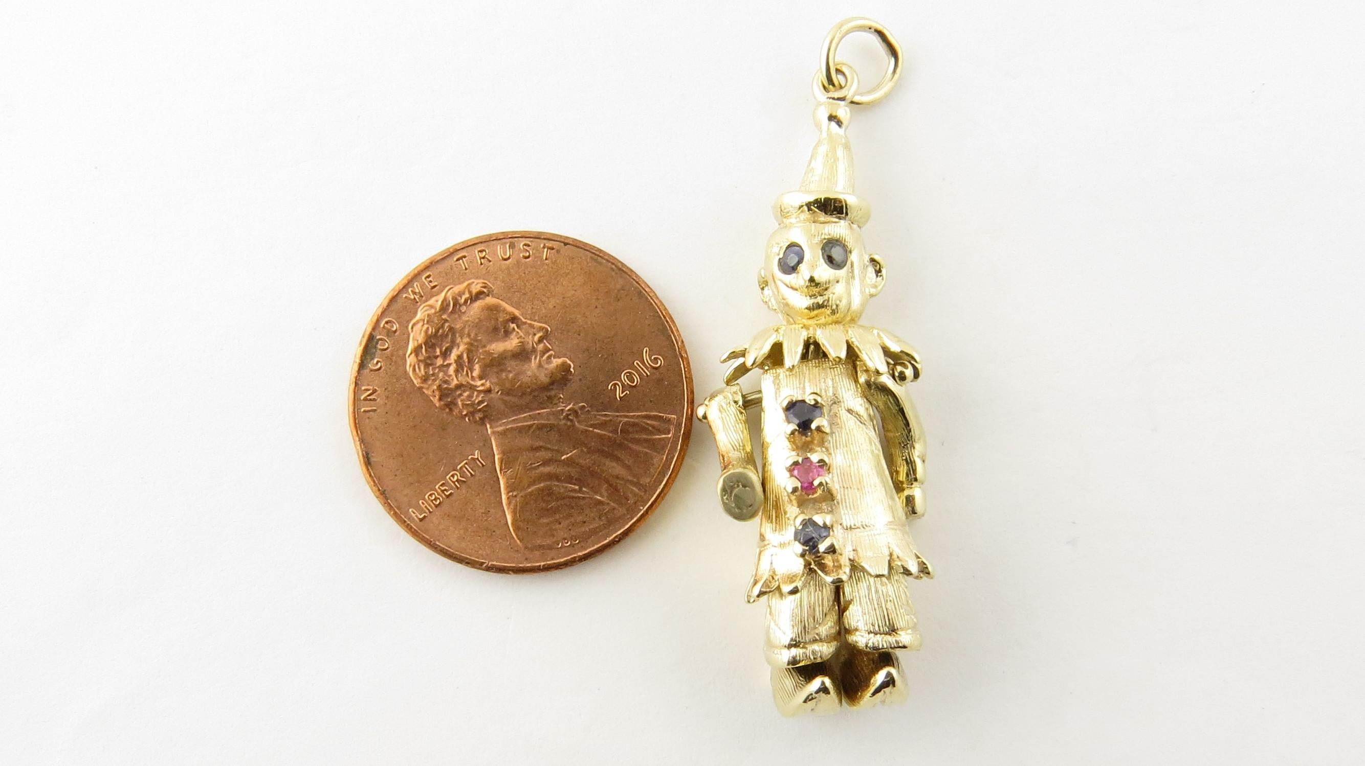 clown gold necklace