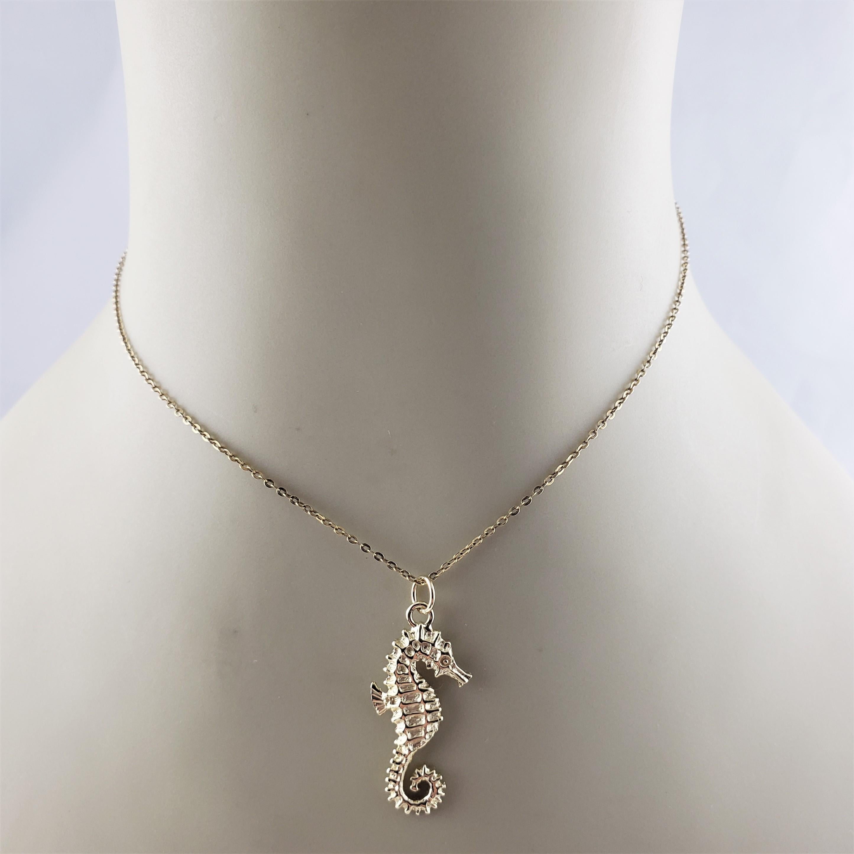 Vintage 14 Karat Yellow Gold Seahorse Charm For Sale 3