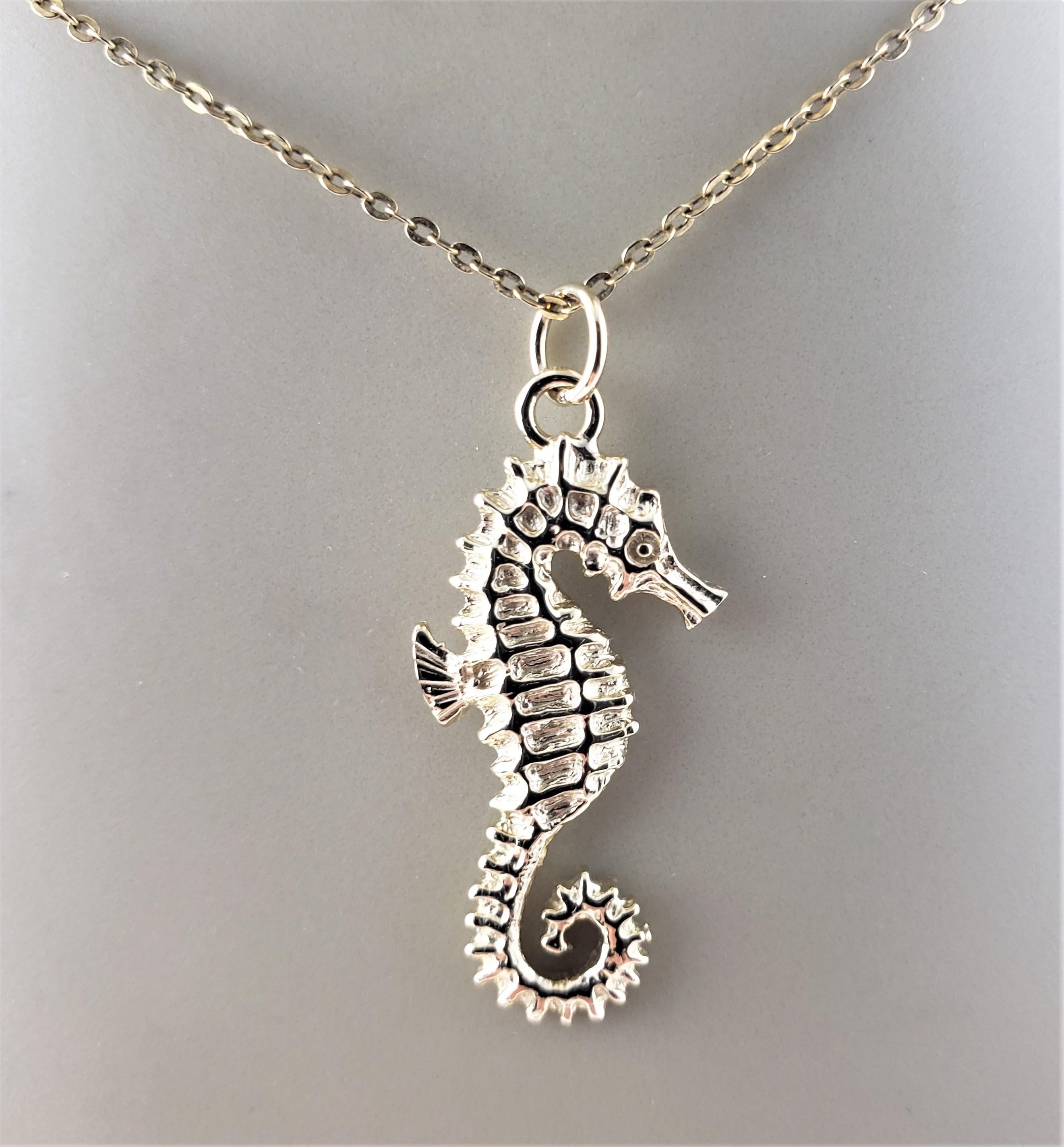 Vintage 14 Karat Yellow Gold Seahorse Charm For Sale 4