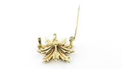 Vintage 14 Karat Yellow Gold Seed Pearl and Diamond Pendant #4364