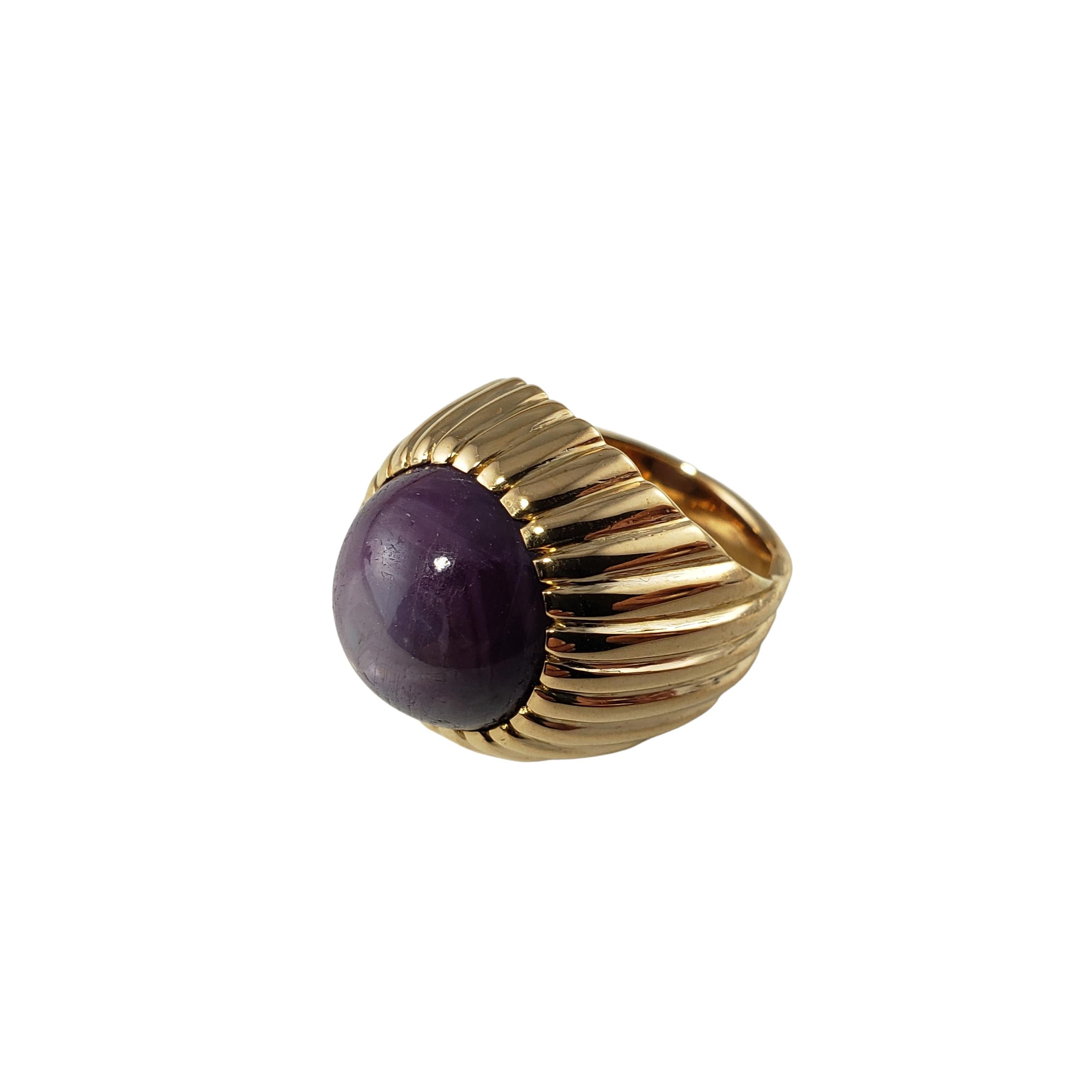 Anillo de rubí estrella de oro amarillo de 14 quilates en Bueno estado para la venta en Washington Depot, CT