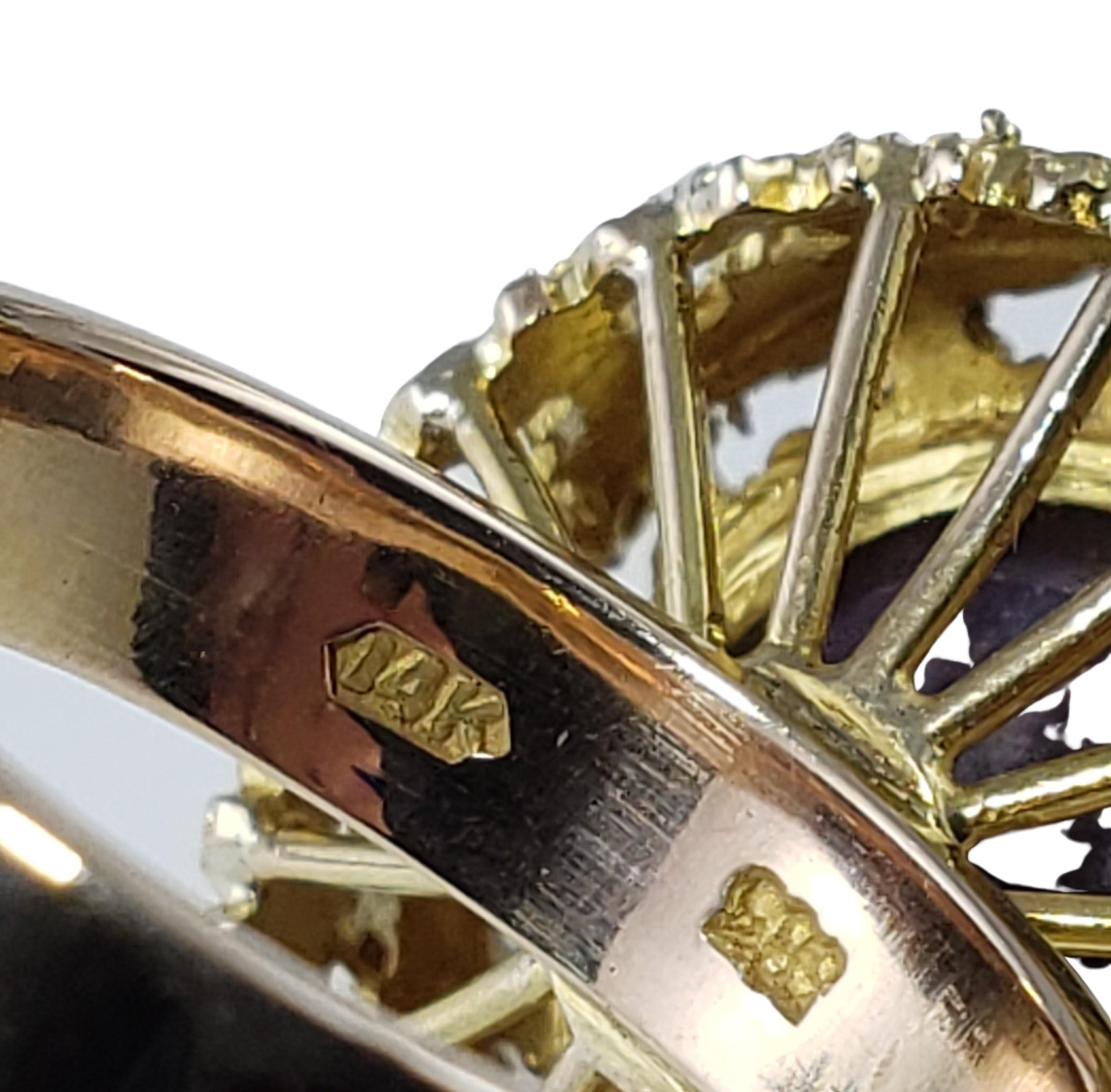 Anillo de rubí estrella de oro amarillo de 14 quilates en venta 2