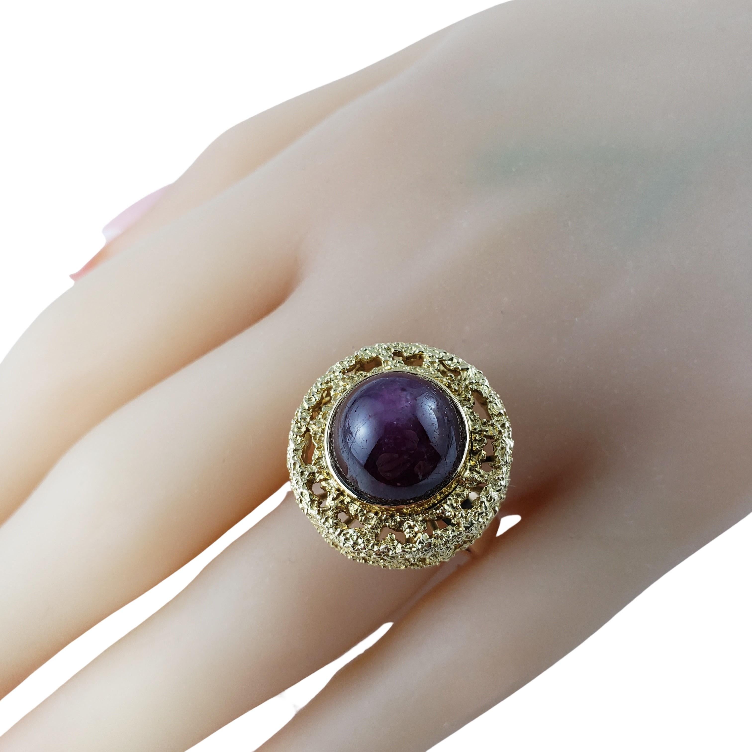 14 Karat Yellow Gold Star Ruby Ring For Sale 4