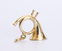 Vintage 14 Karat Yellow Gold Trumpet Charm