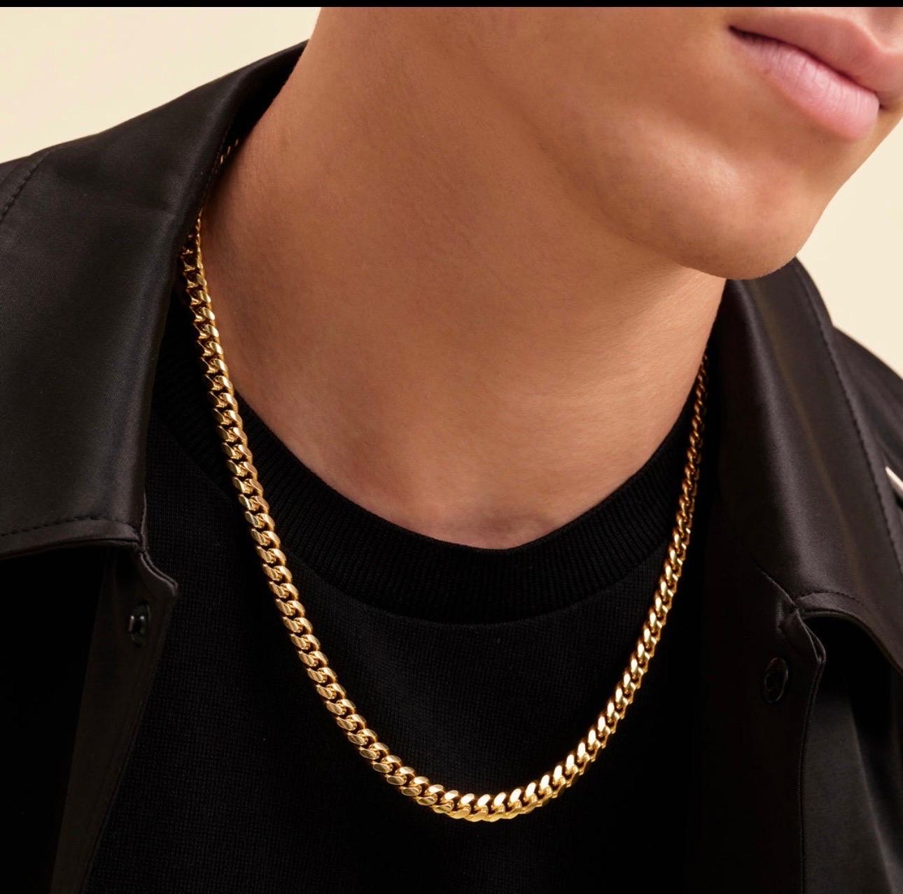 Catena d'epoca in oro giallo 14 carati 39,3 gm A Link Cubano Unisex In condizioni ottime a New York, NY