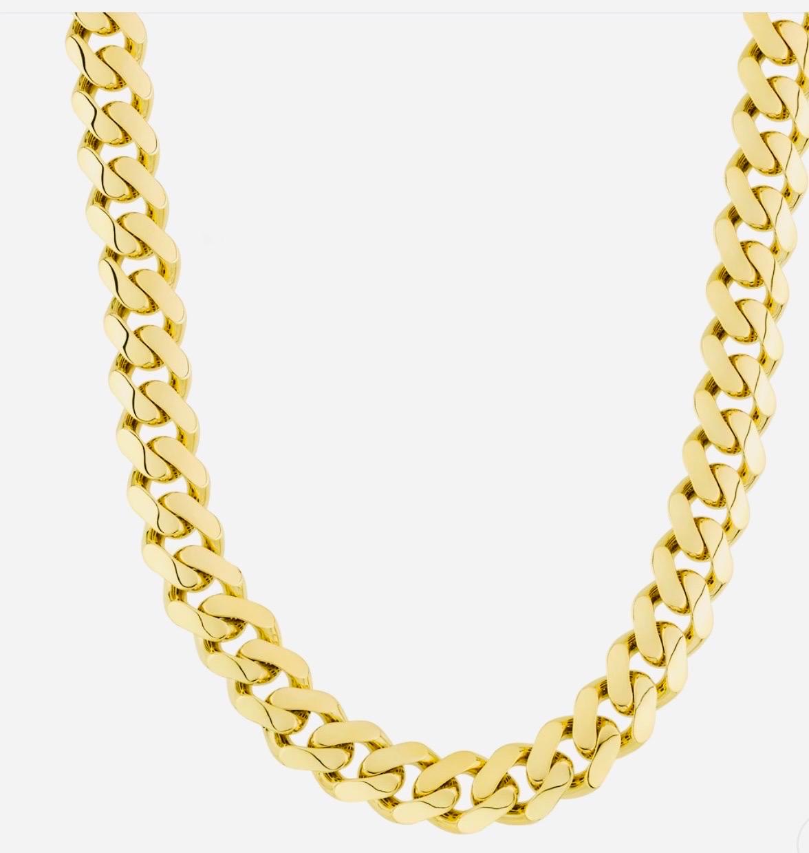 Vintage 14 Karat Yellow Gold 39.3 Gm Cuban Link Italian Chain Unisex 4