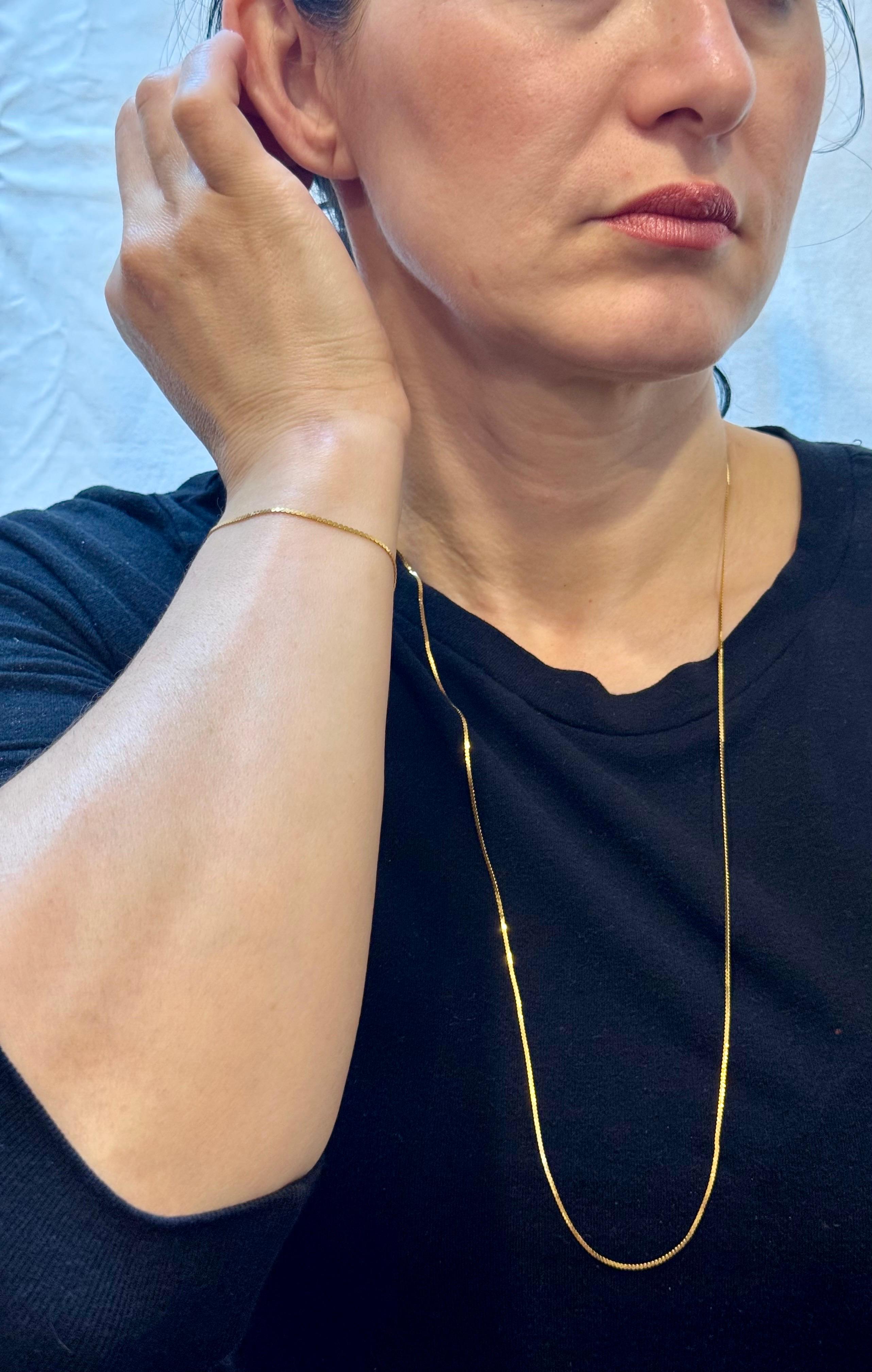Vintage 14 Kt Yellow Gold 4.5 Gm, Italian Chain Necklace 30 