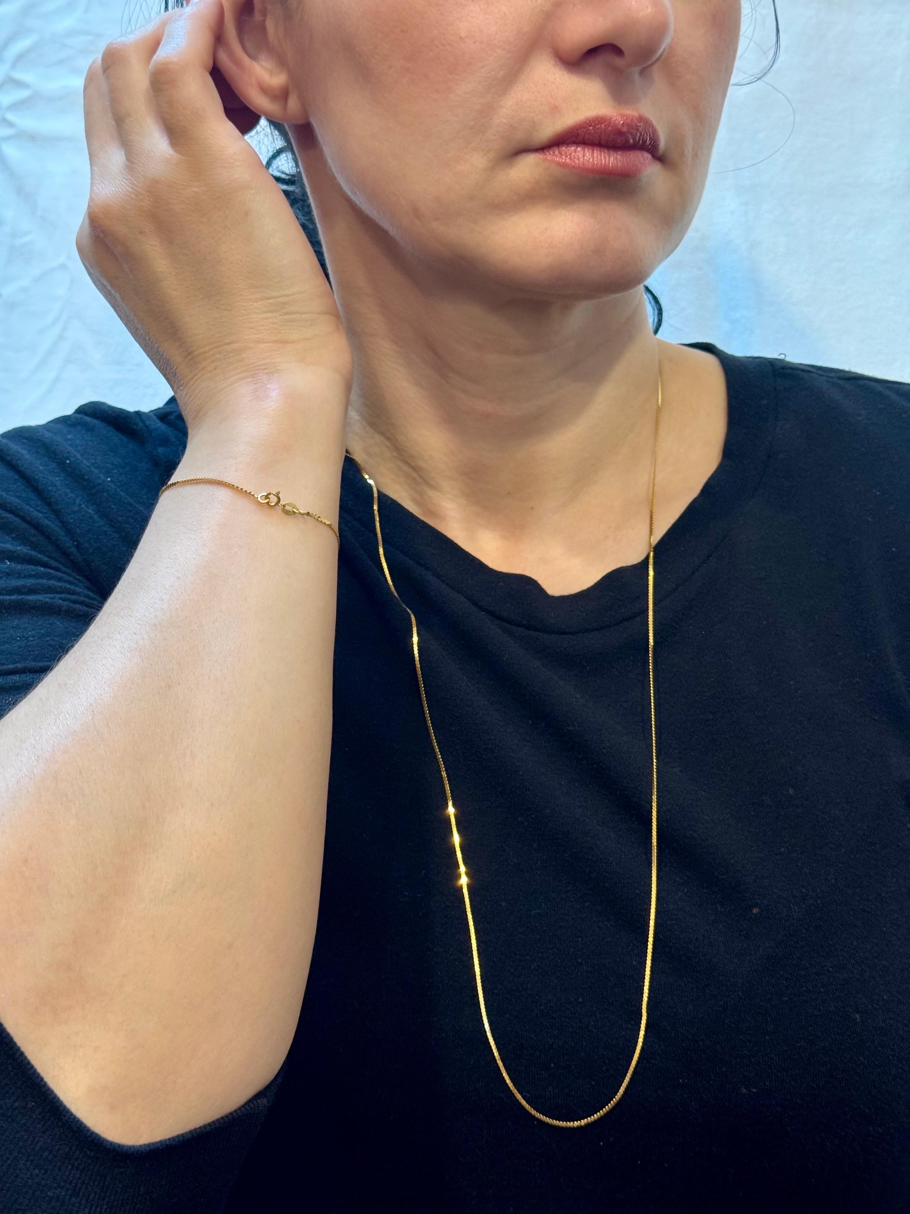 Vintage 14 Kt Yellow Gold 4.5 Gm, Italian Chain Necklace 30 