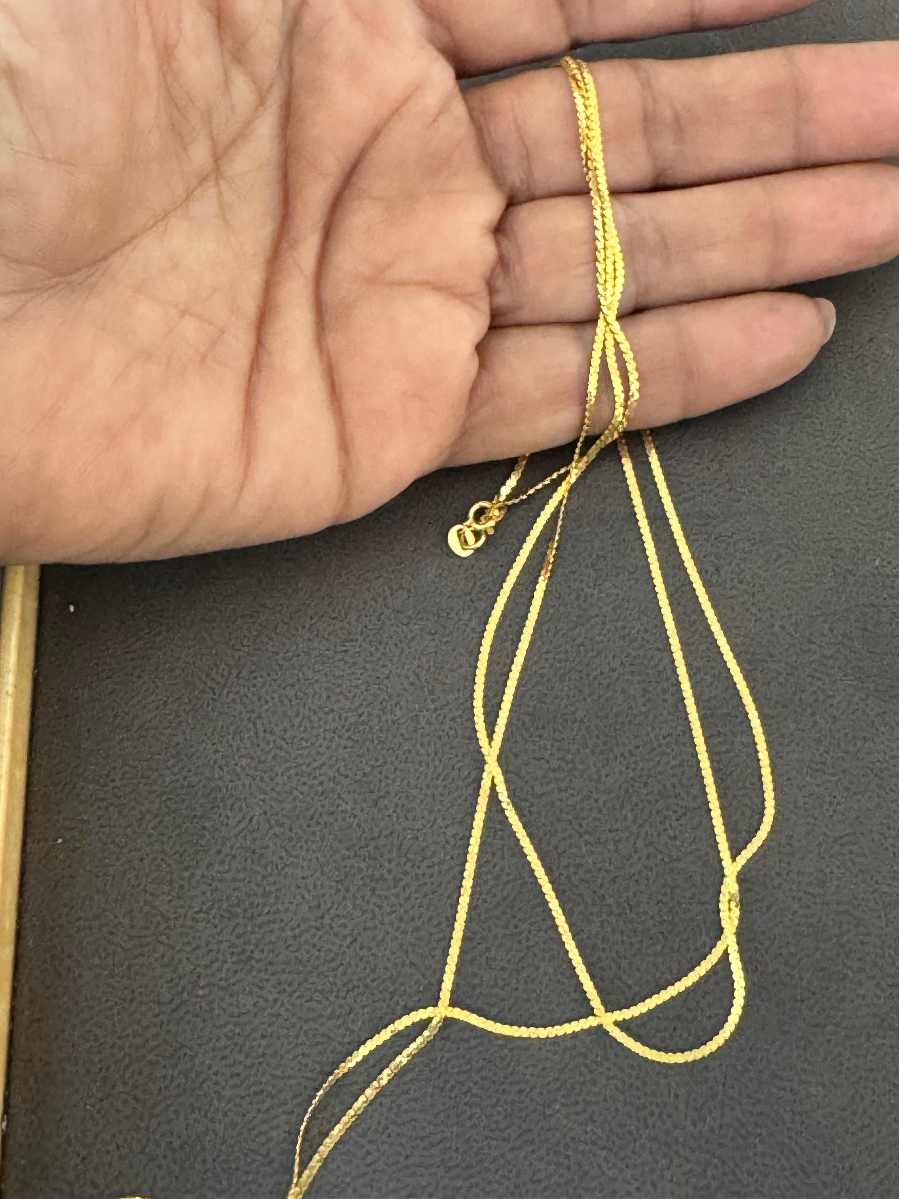Vintage 14 Kt Yellow Gold 4.5 Gm, Italian Chain Necklace 30 