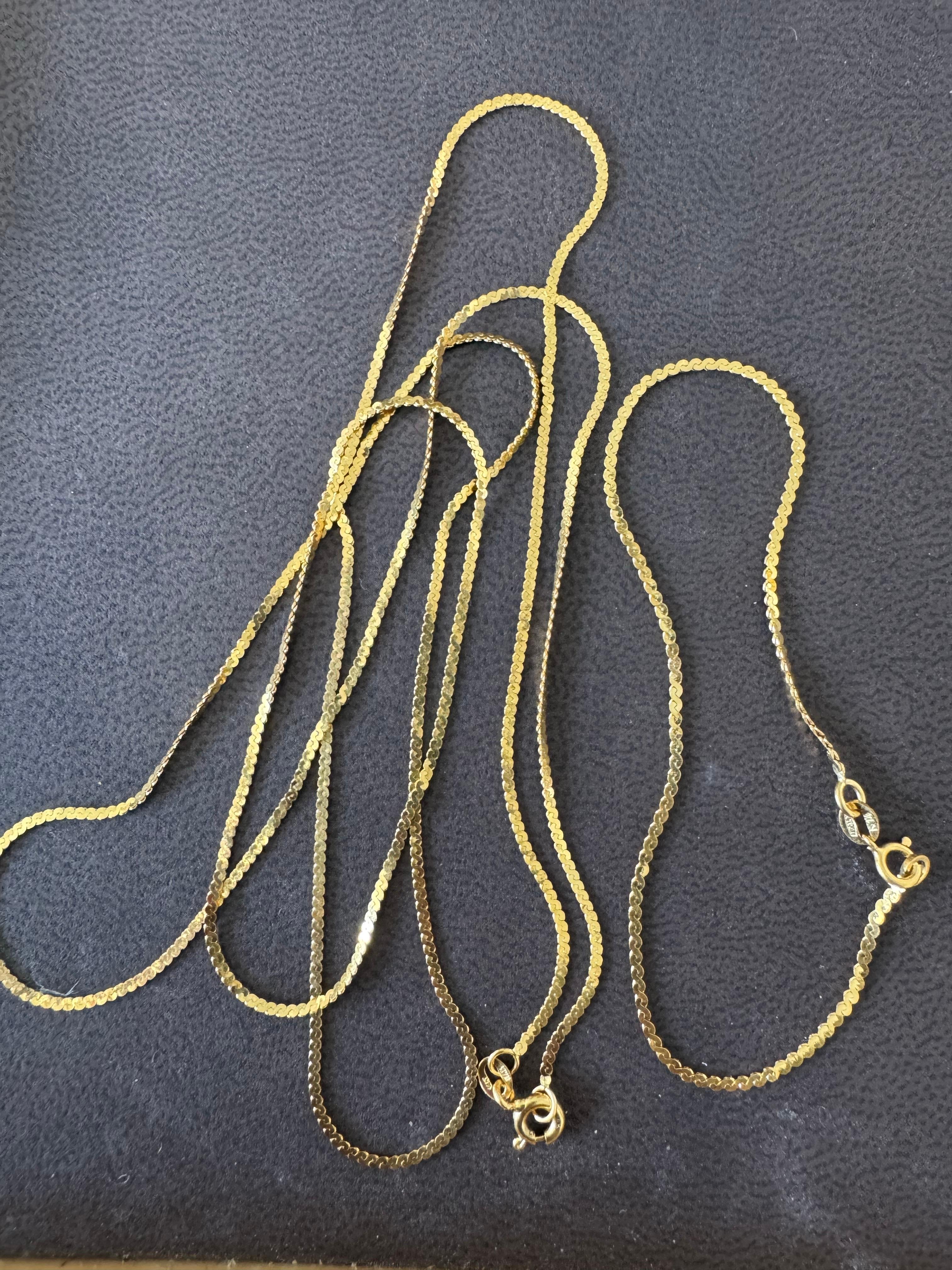 Vintage 14 Kt Yellow Gold 4.5 Gm, Italian Chain Necklace 30 