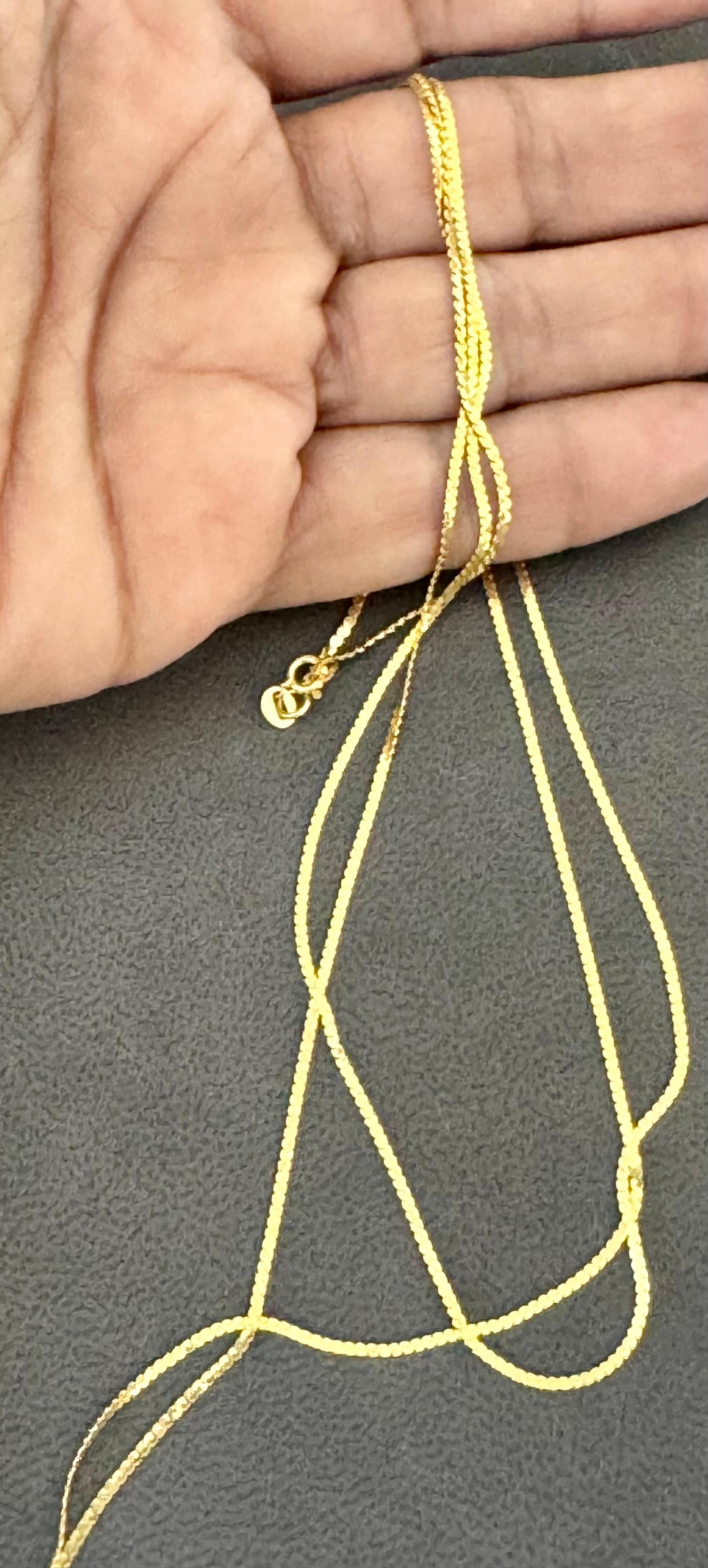 Vintage 14 Kt Yellow Gold 4.5 Gm, Italian Chain Necklace 30 