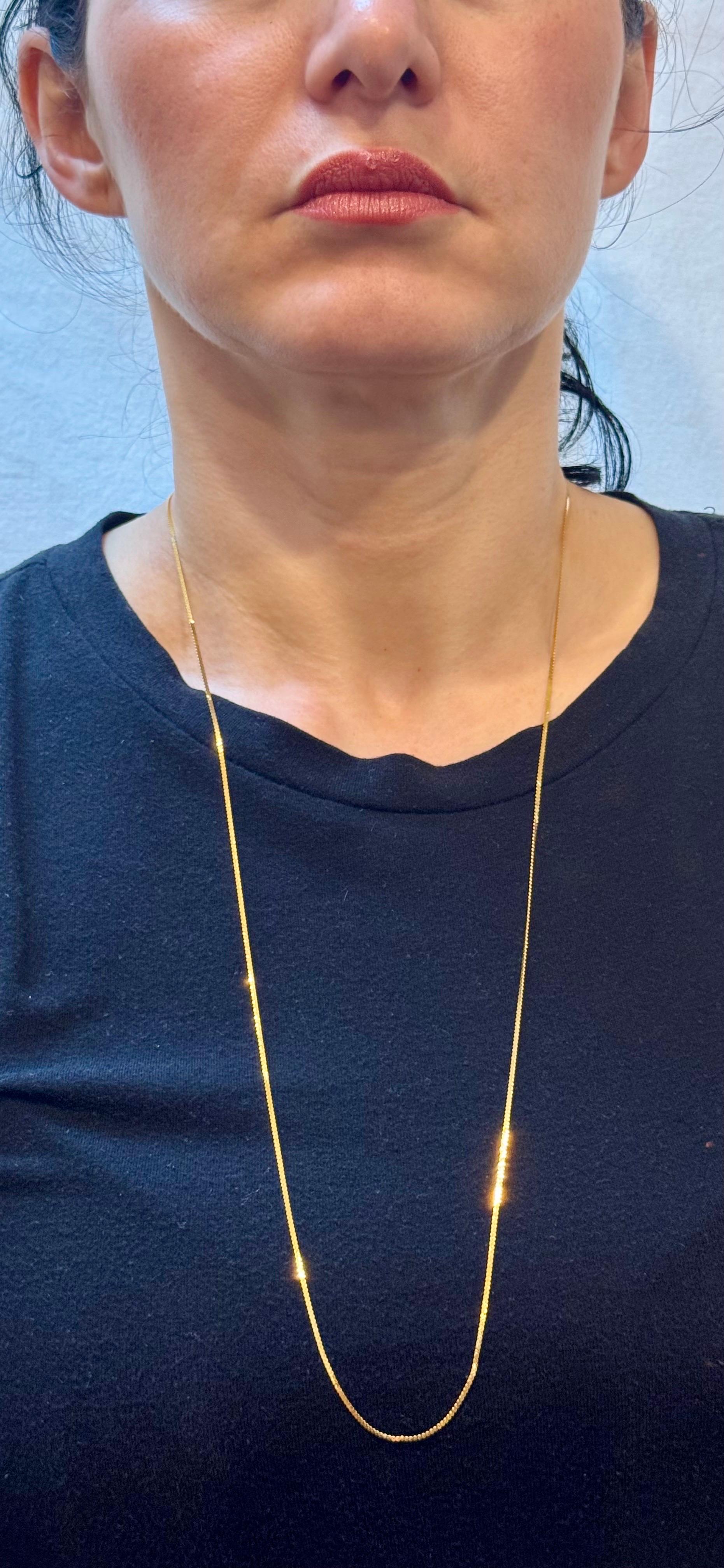 Vintage 14 Kt Yellow Gold 4.5 Gm, Italian Chain Necklace 30 