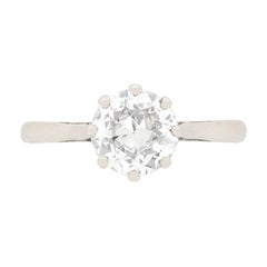Vintage 1.43 Carat Diamond Solitaire Engagement Ring, circa 1940s