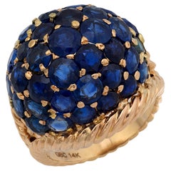 Anillos de cóctel de zafiro