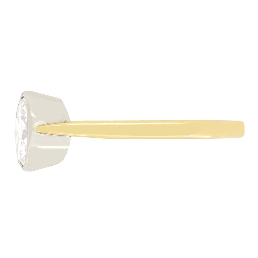 Taille ronde Bague solitaire en diamant de 1.45ct, c.1950s en vente