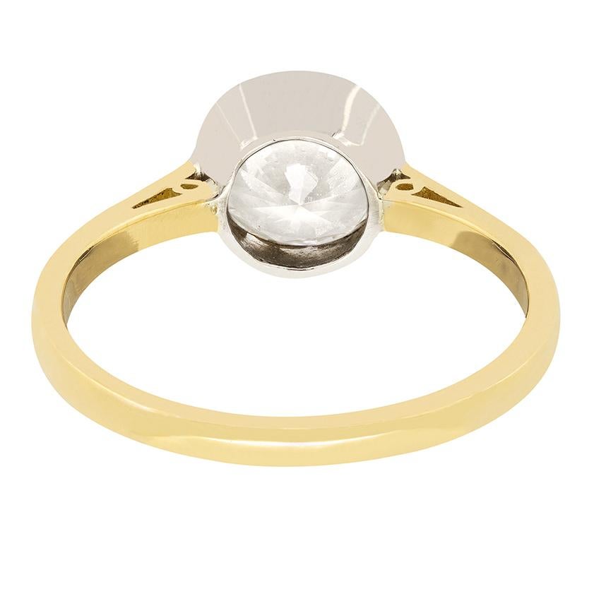 Bague solitaire en diamant de 1.45ct, c.1950s Bon état - En vente à London, GB