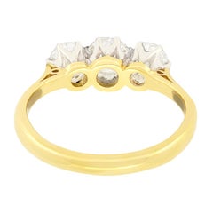 Vintage 1.45ct Diamond Three Stone Ring, c.1950s
