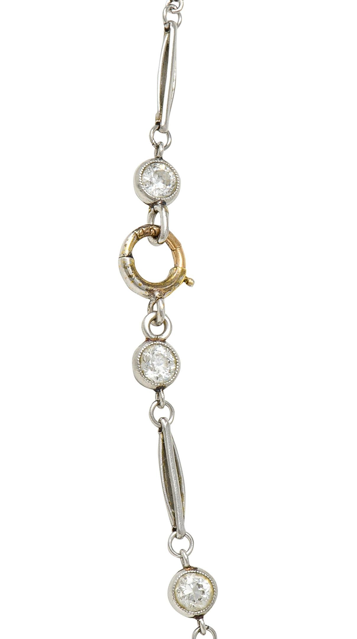 Vintage 14.64 CTW Heart Cut Colombian Emerald Diamond Platinum Pendant Necklace For Sale 7