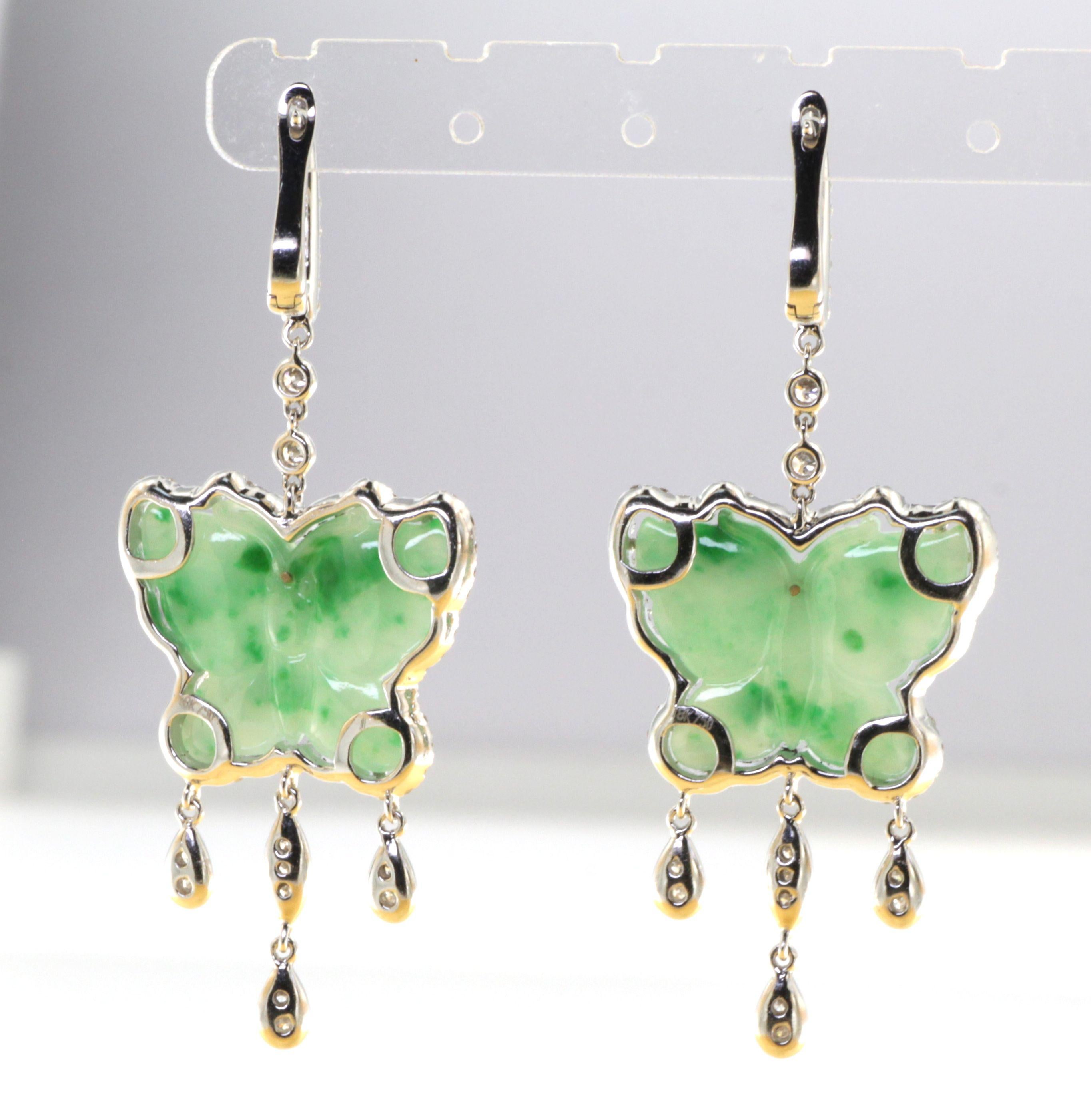 jade butterfly earrings