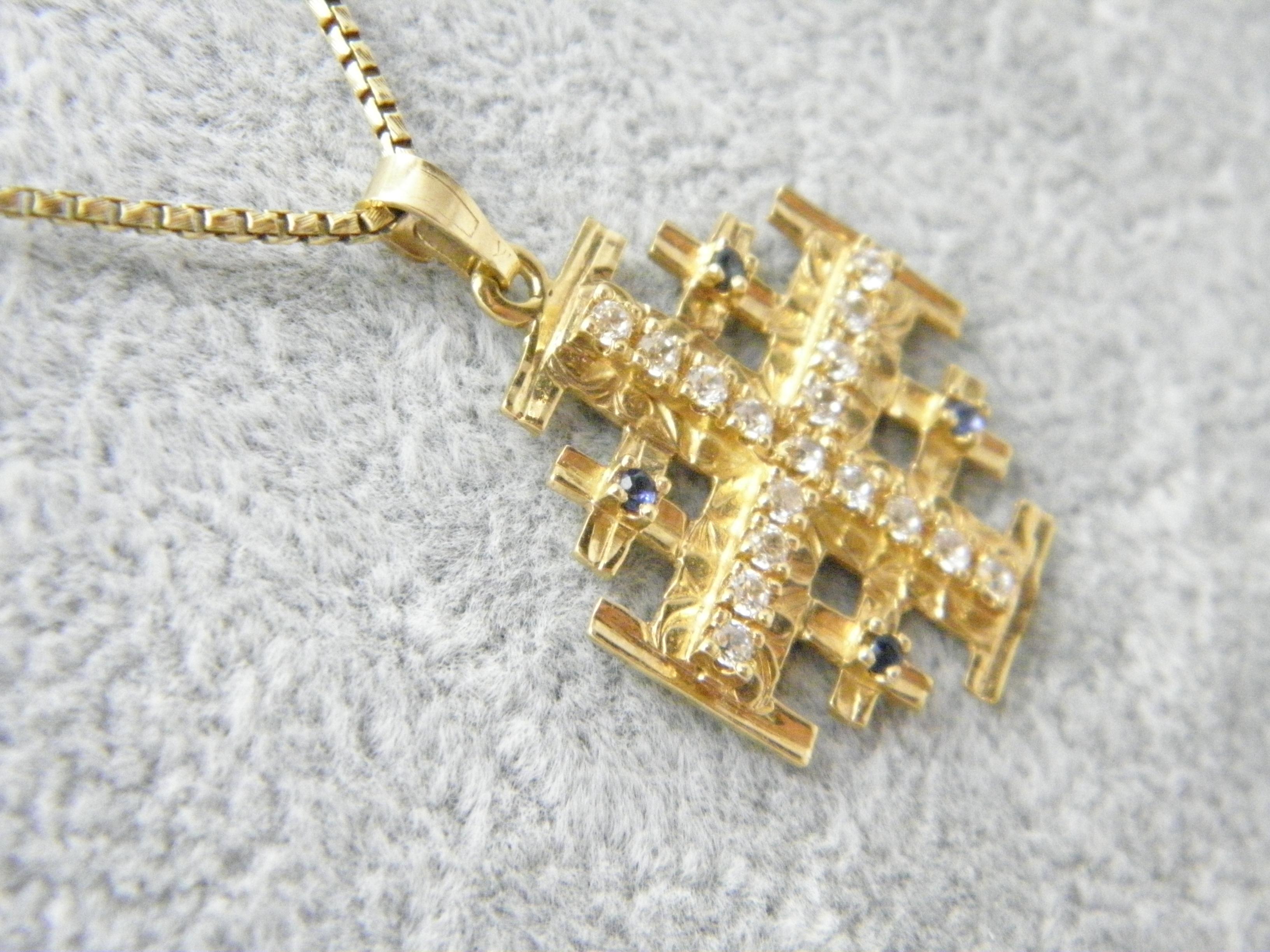 vintage jerusalem cross necklace