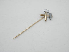 Vintage 14ct Gold Masonic Stock Pin Brooch C1970s Heavy 585 Purity West Ham Utd