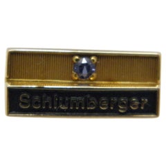 Vintage 14ct Gold Sapphire Schlumberger Brooch Pin c1960s 585 Purity Heavy