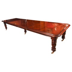 Vintage 14ft Flame Mahogany Dining Conference Table 20th C