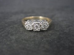 Vintage 14k 1/2 Carat Diamond Cluster Ring
