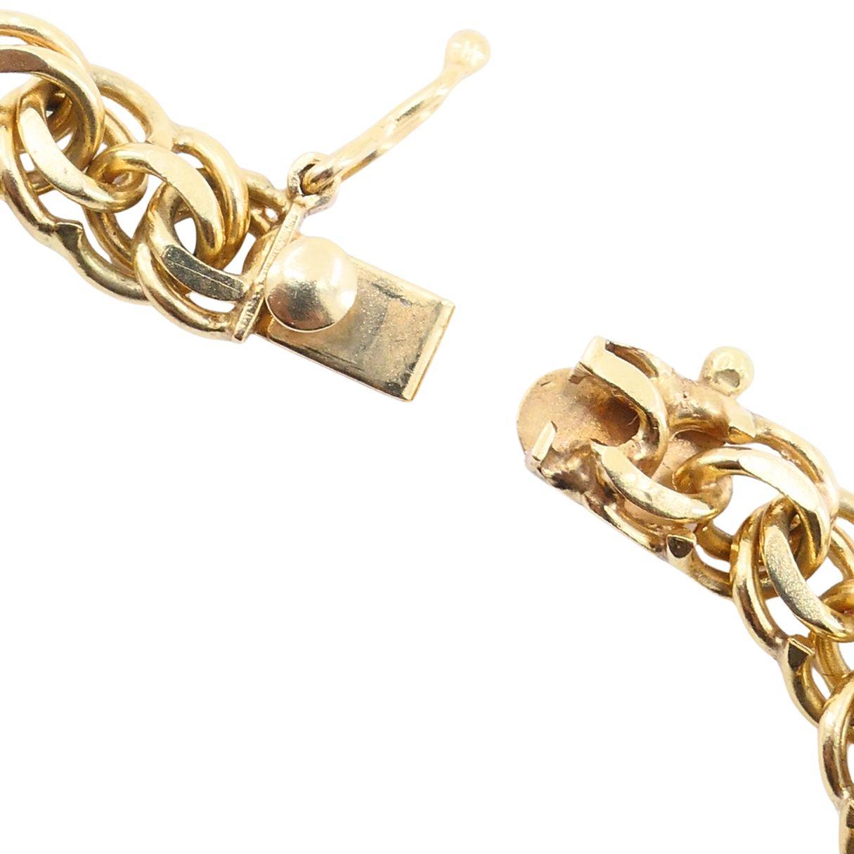 Bracciale charme d'epoca in oro 14k 18k in vendita 8