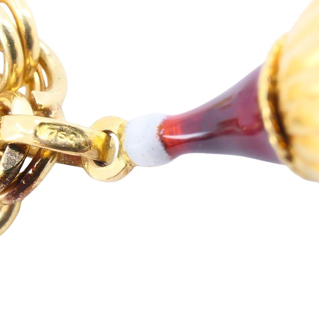 Bracciale charme d'epoca in oro 14k 18k in vendita 11