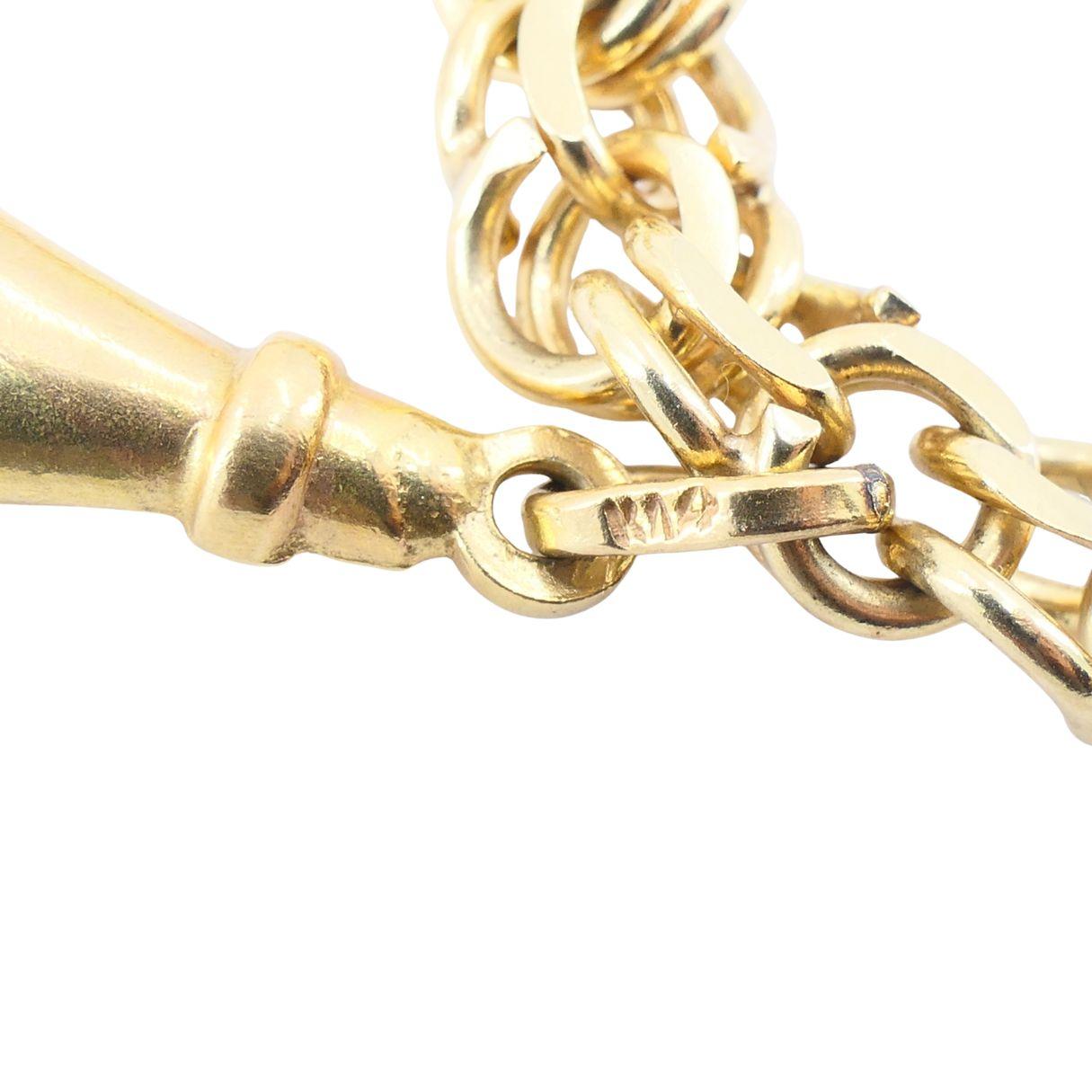 Bracciale charme d'epoca in oro 14k 18k in vendita 12