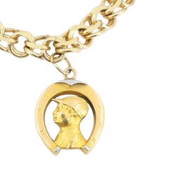 Vintage 14k 18k Gold Charm Bracelet