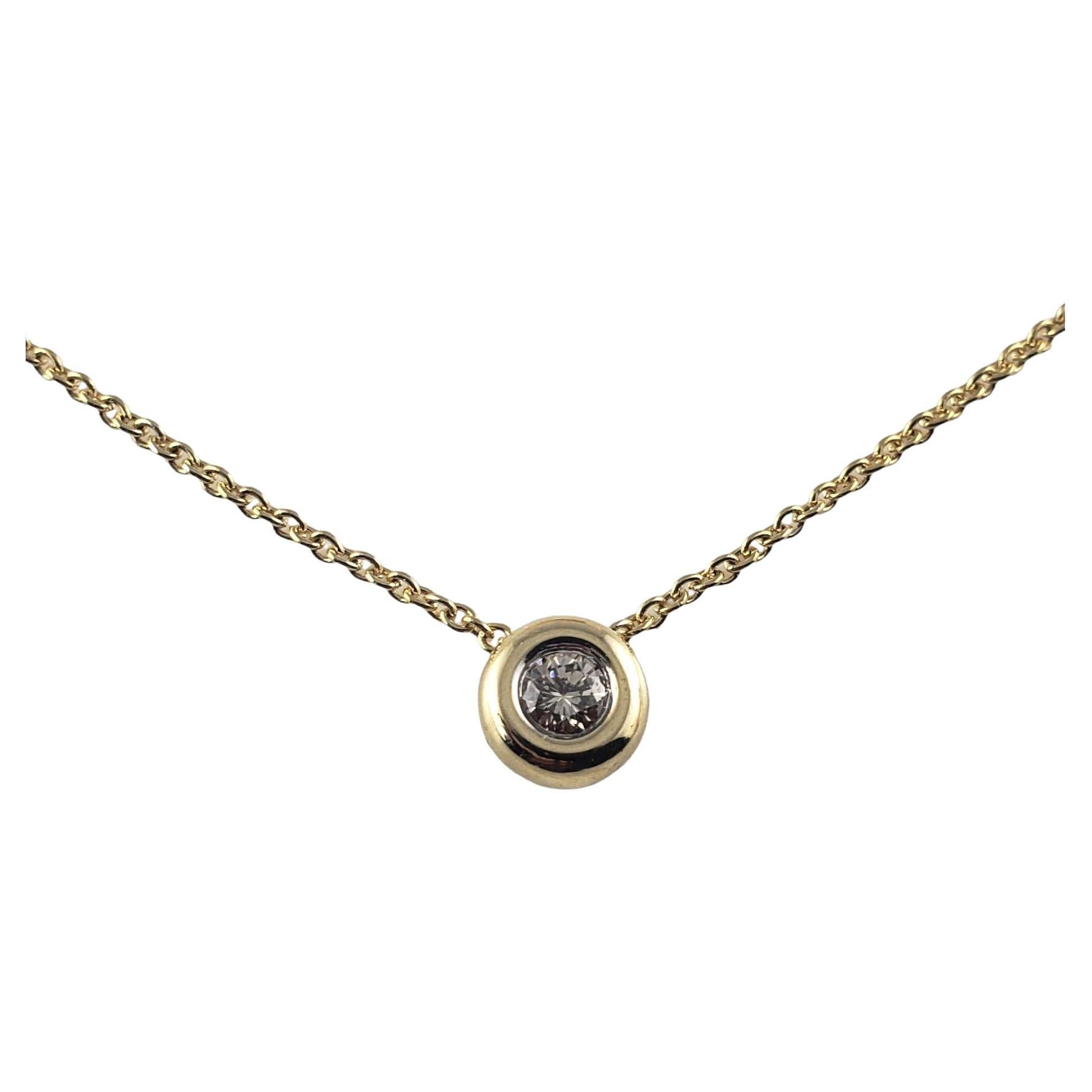 18ct Gold w/Diamond Solitary Necklace main image 1