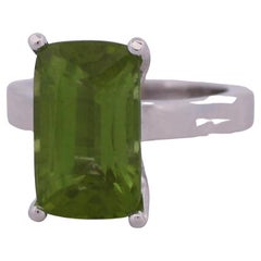 Vintage 14K 8,5ctw Peridot Solitär-Ring, Vintage