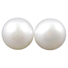 Vintage 14K 9mm Cultured Pearl Stud Earrings