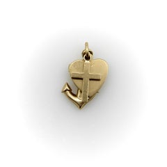 Vintage 14K Anchor, Heart, and Cross;  Love, Hope, Faith Charm