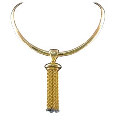 Collar con colgante vintage de oro amarillo de 14K y 18K, 36,9 gramos