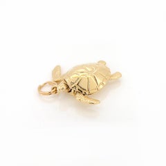 Vintage 14K Articulating Turtle Charm, Cayman Islands