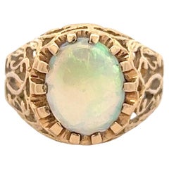 Vintage 14k Australian Opal Ring
