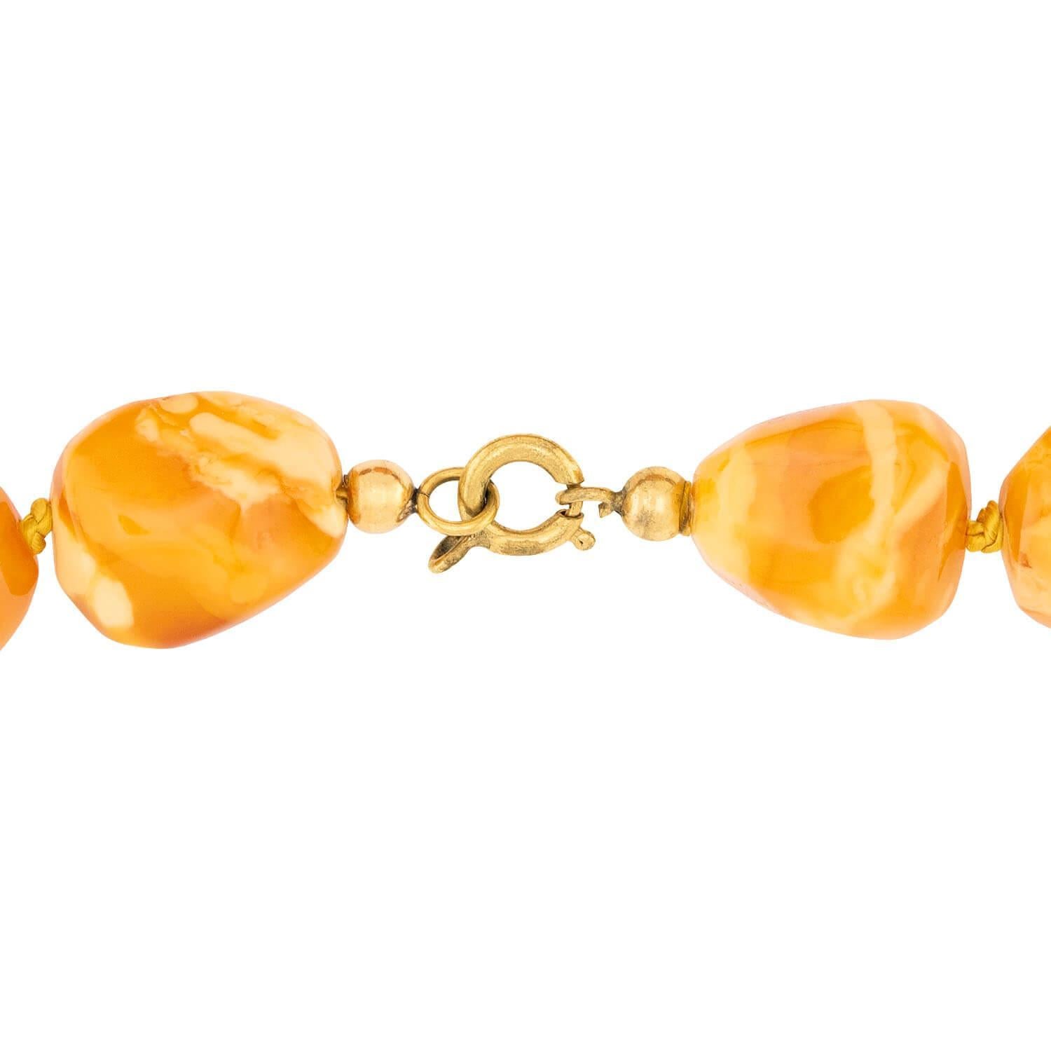 Perlina Collana di perle baltica vintage 14k Butterscotch da 26