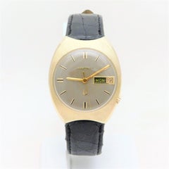 Bulova Yellow Gold Accutron Vintage Day Date Wristwatch, 1970s