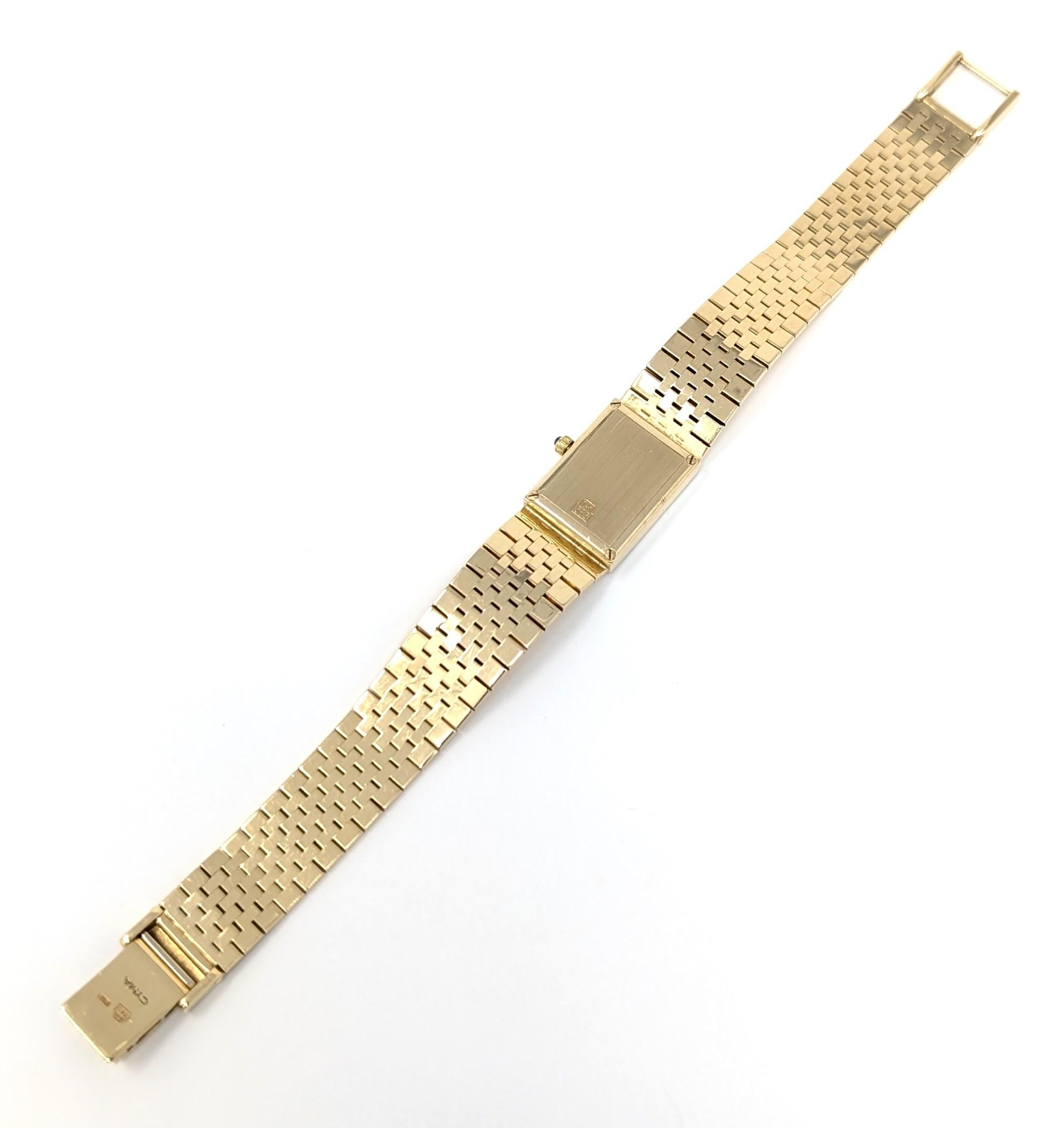 Vintage 14k Cyma Ladies Watch Diamonds 585 Italy Solid Yellow Gold Swiss Quartz 2
