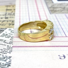 Vintage 14K Double Row Diamond Ring