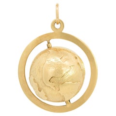 Vintage 14k Globe Charm