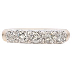 Vintage 14k Gold 1.1tcw Five Stone Diamond Band Ring