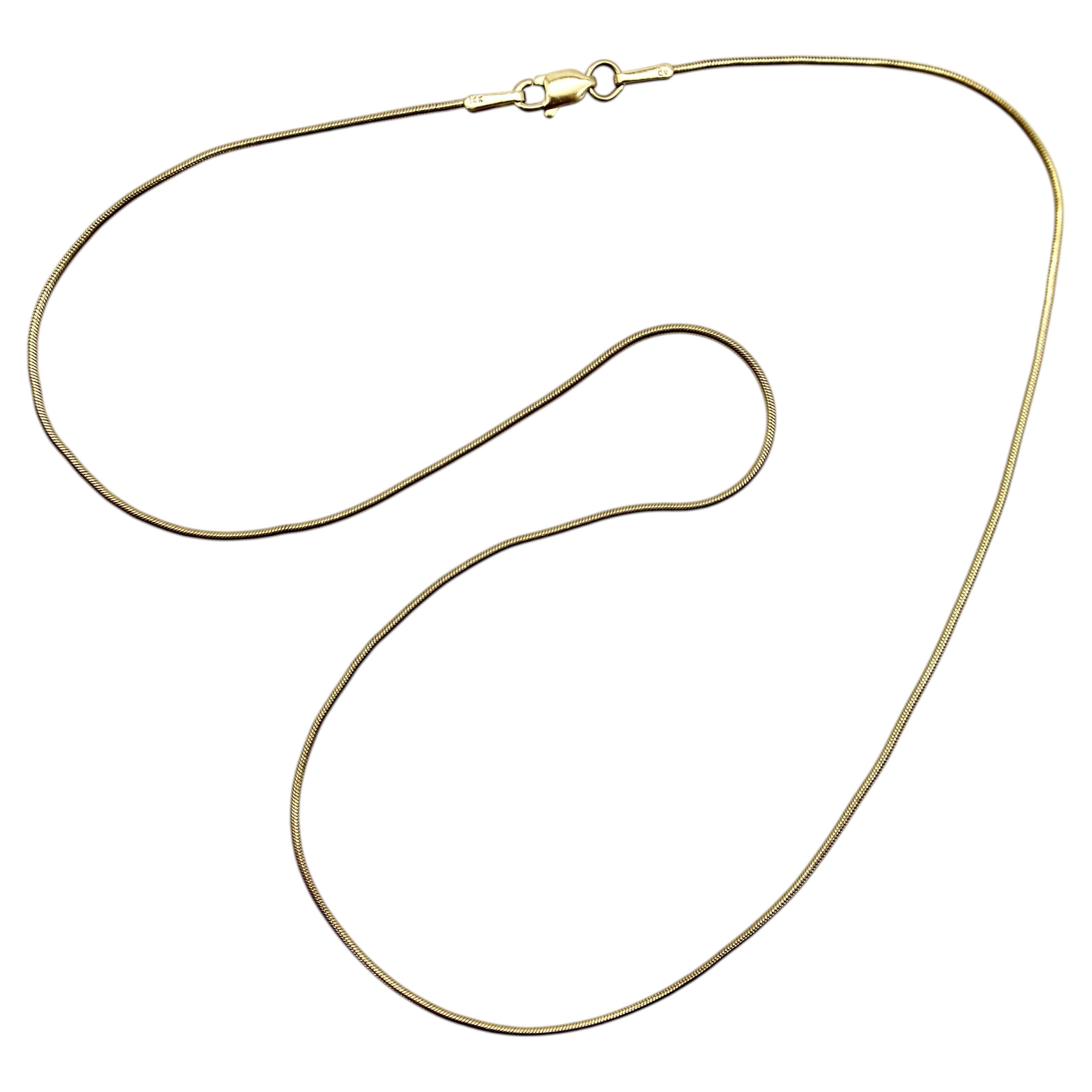 Cadena tipo serpiente vintage de oro de 14k, de 16,25”