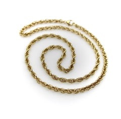 Vintage 14K Gold 18” Rope Chain