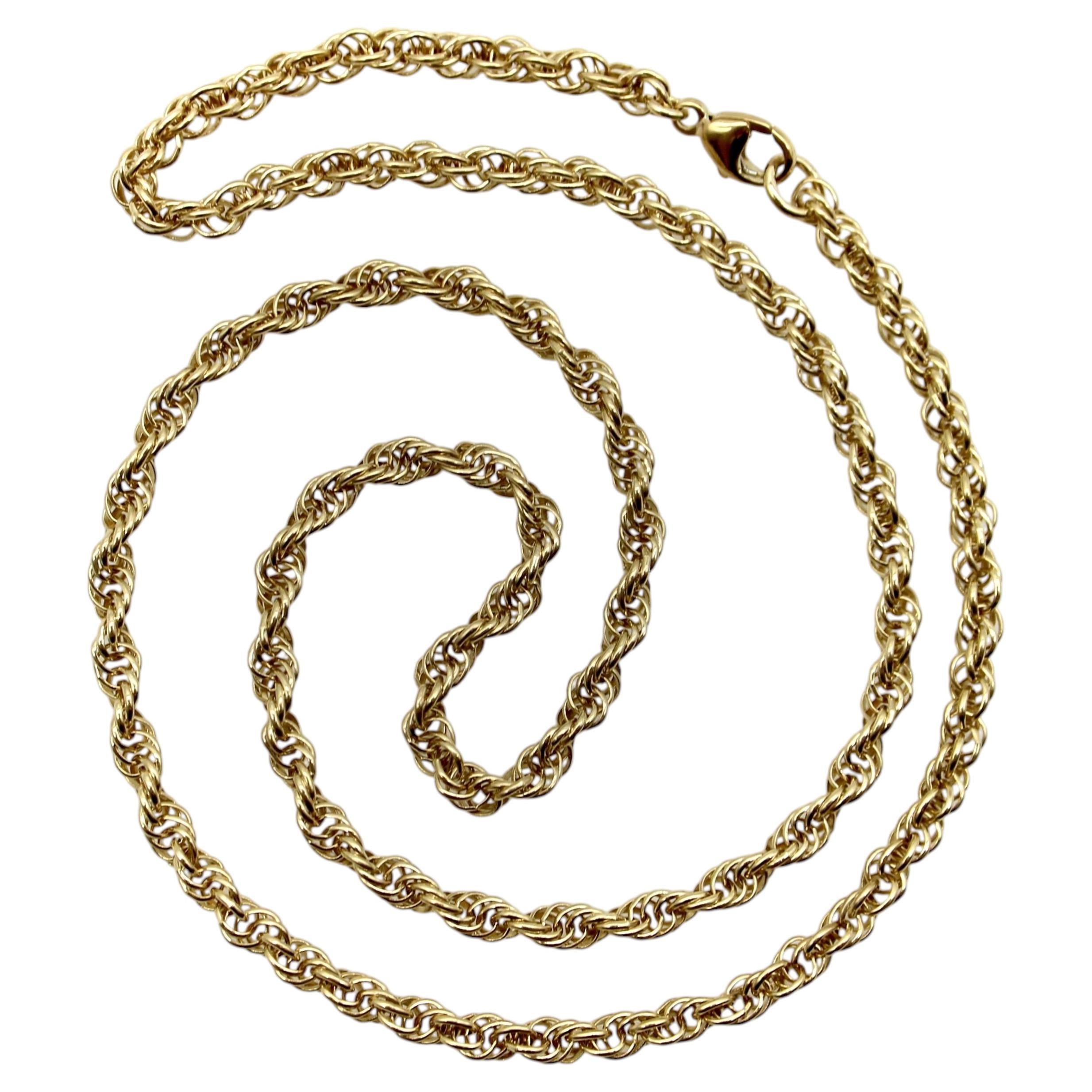 Vintage 14K Gold 18” Rope Chain