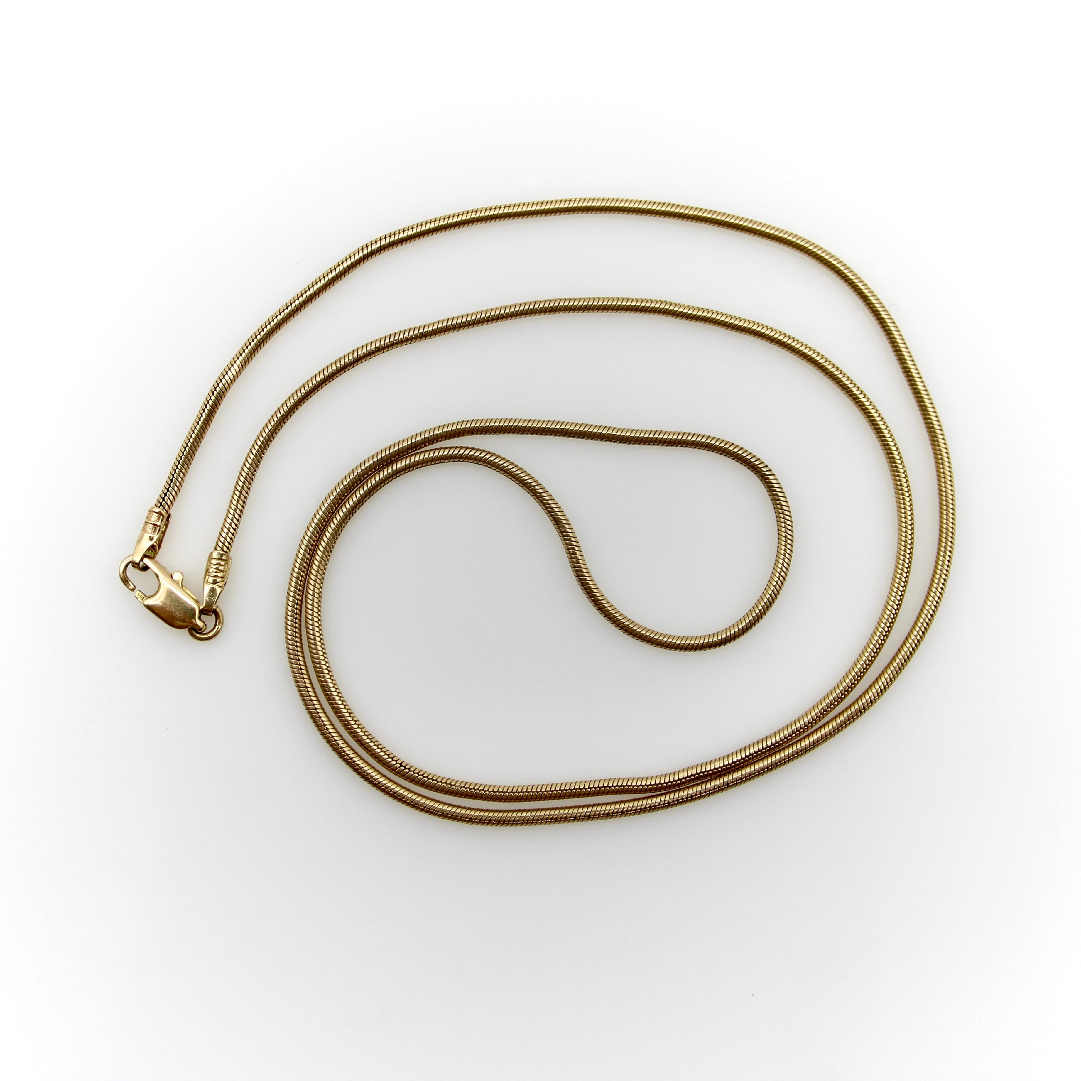 Vintage 14K Gold 18 Schlangenkette (Moderne) im Angebot
